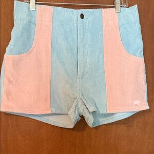 Hammies! Pastel Pink and Blue Corduroy Women Shorts